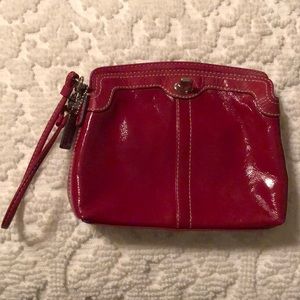 Coach patent leather wristlet